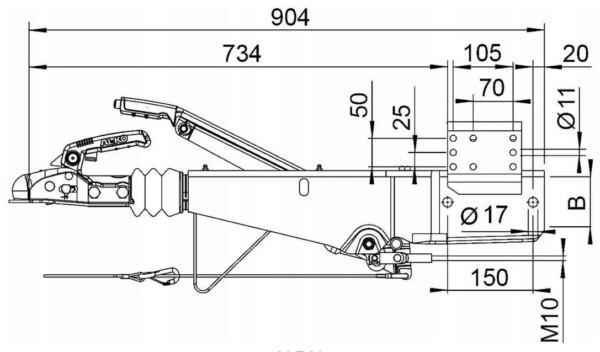 Vetopää AL-KO 2600kg suoralle 100mm aisalle alko 1251908