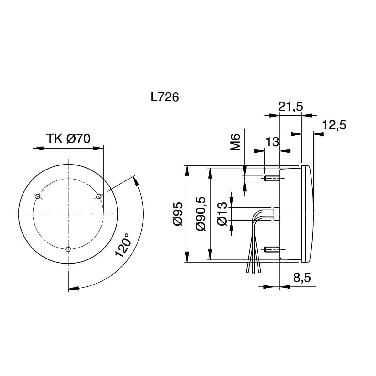 JOKON 726 led suuntavalo 24V 13.1034.000