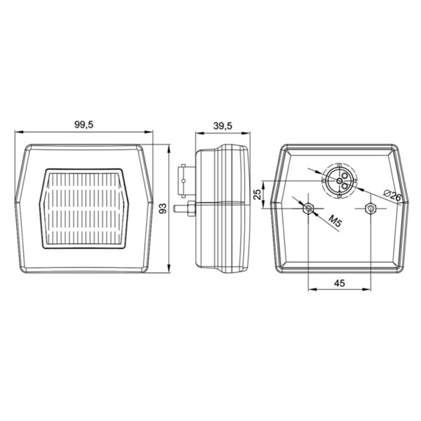 LED ETUÄÄRIVALO+VILKKU 12-36V - Bild 2