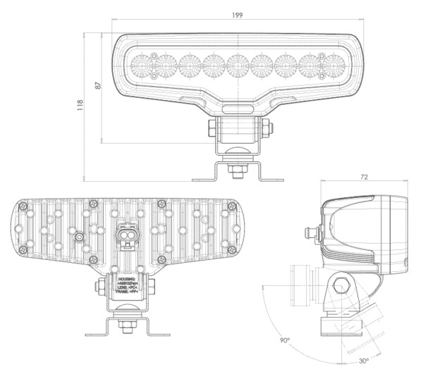 LED TYÖVALO 4100LM 12-33V - Image 3