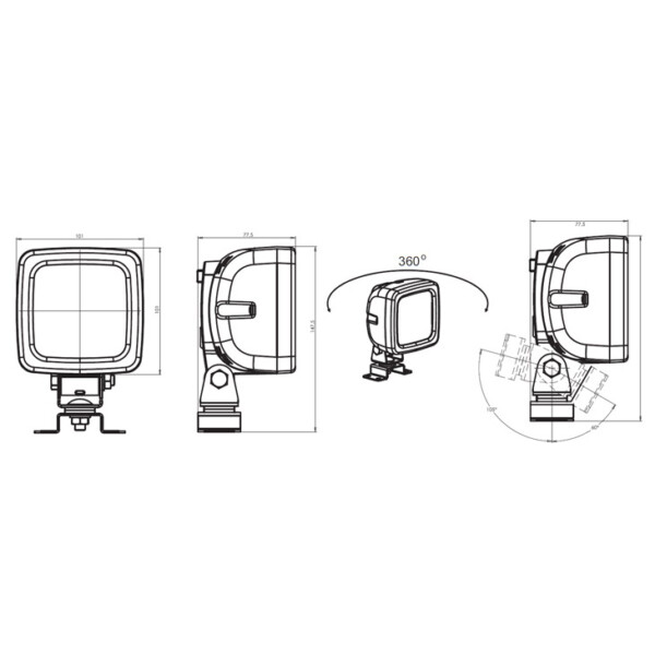 LED TYÖ/PERUUTUSVALO 1750LM - Image 3